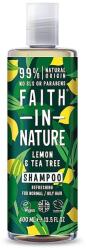 Faith in Nature natúr citrom és teafa sampon zsíros hajra - 400 ml