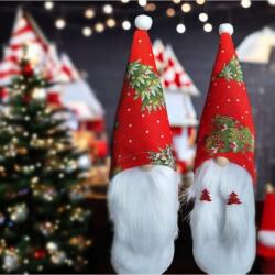 Manóvilág Karácsonyi Manó | Piros | Karácsonyfa mintával (30-35cm)