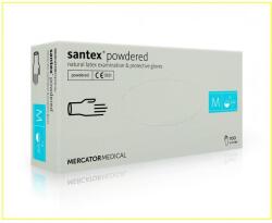 Mercator Medical 10 doboz SANTEX latex púderes (XS) kesztyű, fehér, 100 db, XS-es méret