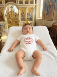 Ie Traditionala Body bebelus cu mesaj Sunt mic dar am inger mare