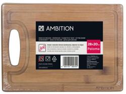 AMBITION Tocator bambus cu maner 28x20cm, dreptunghiular, Paloma (29270) Tocator