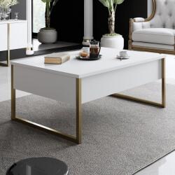 Bexley Masuta de cafea Luxe Stand Chic, Aur - Alb, 90x40x60 cm (618BLY1122) Masa de cafea