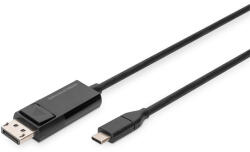 ASSMANN AK-300334-020-S video átalakító kábel 2 M USB C-típus DisplayPort Fekete (AK-300334-020-S) - compzone