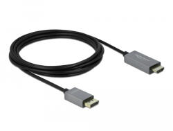 Delock 85930 video átalakító kábel 3 M DisplayPort HDMI Fekete, Szürke (DELOCK-85930)