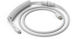 Glorious Gaming USB 2.0 cable 4.5ft total length 6 coiled section USB-C to USB-A adaptor 5-pin aviator connector Double-braided Fehér 1, 37 M (GLO-CBL-COIL-WHITE)