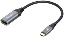 Equip 133492 video átalakító kábel 0, 15 M USB C-típus HDMI Fekete, Szürke (133492)