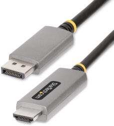 StarTech 133DISPLAYPORTHDMI21 video átalakító kábel 2 M DisplayPort HDMI Fekete, Ezüst (133DISPLAYPORTHDMI21)