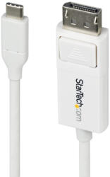 StarTech CDP2DP2MBW video átalakító kábel 1, 9 M DisplayPort USB C-típus Fehér (CDP2DP2MBW)
