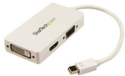 StarTech MDP2VGDVHDW video átalakító kábel 0, 15 M Mini DisplayPort DVI-D + VGA (D-Sub) + HDMI Fehér (MDP2VGDVHDW)