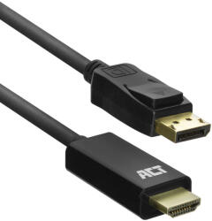 ACT AC7550 video átalakító kábel 1, 8 M DisplayPort HDMI A-típus (Standard) Fekete (AC7550) - compzone