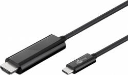 Goobay 77528 video átalakító kábel 1, 8 M USB C-típus HDMI Fekete (77528)