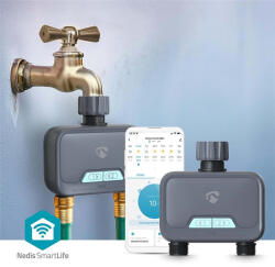 Nedis BTWV20GY okos Bluetooth® automata víz / locsolás vezérlő, elemes táp (BTWV20GY)