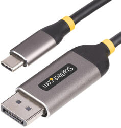 StarTech 142-USBC-DP-8K-10F video átalakító kábel 3 M USB C-típus DisplayPort Fekete, Szürke (142-USBC-DP-8K-10F)