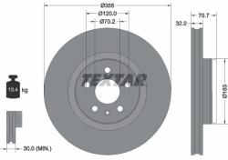 TEXTAR Disc frana TEXTAR PRO+ 92313905 (92313905)