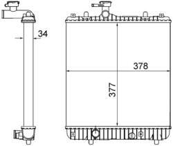 MAHLE Radiator, racire motor MAHLE BEHR CR 1495 001S (CR 1495 001S)