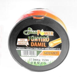  Fűnyíró damil 3, 0mmx153m , négyzet, profi, dobon (LEVGP0043)