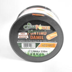  Fűnyíró damil 2, 4mmx239m , négyzet, profi, dobon (LEVGP0041)