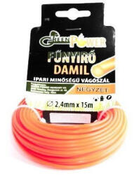  Fűnyíró damil 2, 4mmx15m négyzet, profi (LEVGP0029)
