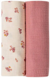 Bubaba muslin pelenka 70x70 cm (2 db)-pink/beige