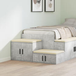 vidaXL Tároló Szekrény Betonszürke 108x41x40 cm Mérnöki Fa (866670)