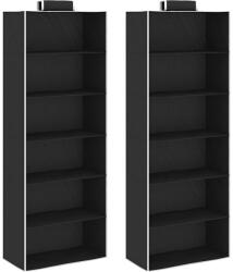 vidaXL 2 db szövet 6 polcos függő szekrényszervező (288325)
