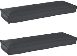 vidaXL Raklap párna készlet 2 pcs Fekete 120 x 40 x 8 cm Oxford szövet (42001702)