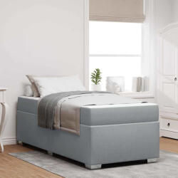 vidaXL Ágykeret Világosszürke 100 x 200 cm szövet (3399166)