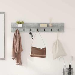 vidaXL Fali Kabáthorog Beton szürke 100 x 10.5 x 18 cm Faanyag (874406) - valora