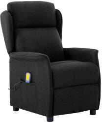 vidaXL Masszázsszék párnával Fekete 67.5 x 93.5 x 101.5 cm szövet (348351)