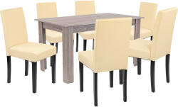Leziter Leon 6+1 étkező garnitúra yorki tölgy-bézs (LOLYET140YT_LKE-BE_6)