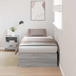 vidaXL Ágykeret tárolóval Szürke sonoma 80 x 200 cm Faanyag (3335338)