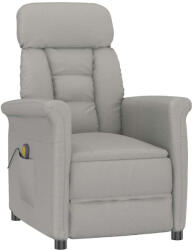 vidaXL Masszázsszék Világosszürke 70.5 x 96.5 x 95 cm Poliészter (348408)