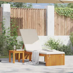 vidaXL Napágy Párnával 200x55x30 cm Tömör Akácfából (4108115)