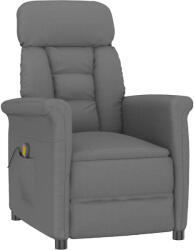 vidaXL Masszázsszék Sötétszürke 70.5 x 96.5 x 95 cm Poliészter (348409)