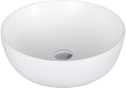 Eros RAISE - PULTRA ültethető - Top Counter - porcelán mosdó - MATT FEHÉR - O - Ø 41 cm (GV82MB6423)