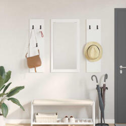 vidaXL Fali Kabáthorog Falra szerelhető Fehér 96 x 1.5 x 90 cm Faanyag (874531)