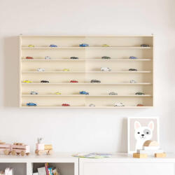 vidaXL Fa gyűjtő kiállítótok polcokkal Barna 100 x 8, 5 x 54 cm Furnér (42015630)