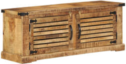 vidaXL Cipőpad 110x38x45 cm Tömör Fa Rusztikus Mangó (4019630)