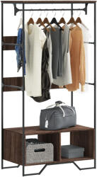 vidaXL barna tölgy színű szerelt fa ruhásszekrény 90 x 50 x 180 cm (848673)