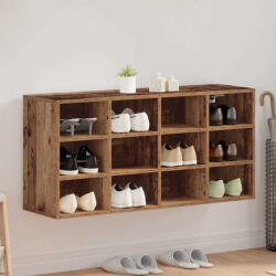 vidaXL Cipősszekrény polcokkal Régi fa 103 x 30 x 51 cm Faanyag (875209)