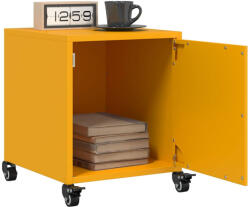 vidaXL 2 db mustársárga acél éjjeliszekrény 36x39x43, 5 cm (846621)