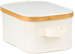  Tárolódoboz G21 24 x 30 x 15 cm, bambusz fedéllel, bézs (63555302) - valora