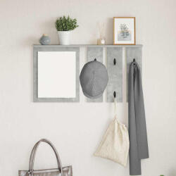 vidaXL Fali Kabáthorog polcokkal Beton szürke 85 x 10 x 45 cm Faanyag (874486)