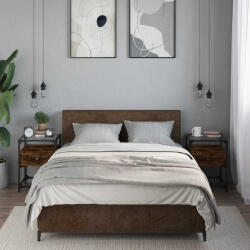 vidaXL 2 db füstös tölgy színű szerelt fa éjjeliszekrény 40x40x55 cm (846079)