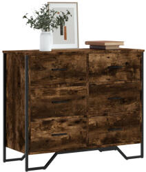 vidaXL füstös tölgy színű szerelt fa komód 91 x 35, 5 x 74, 5 cm (3295304)