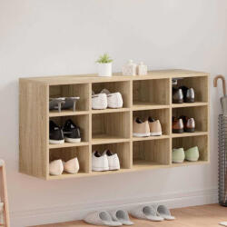 vidaXL Cipősszekrény polcokkal sonoma tölgy 103 x 30 x 51 cm Faanyag (808705)
