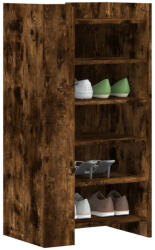 vidaXL füstös tölgy színű szerelt fa cipőszekrény 52 x 37, 5 x 100 cm (848448)