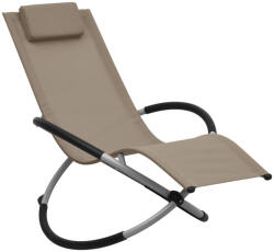 vidaXL tópszínű acél gyerek napozóágy (47795)