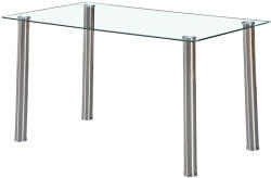 Leziter Berna 140 cm szögletes üveg étkezőasztal (LOLUA140W)
