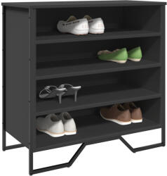 vidaXL fekete szerelt fa cipőszekrény 80 x 38 x 78 cm (848649)